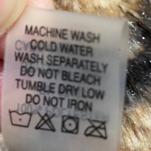 DOLCE CABO Leopard Print Brown Faux Fur Mobwife Waterfall Open Jacket S EUC - Picture 16 of 16